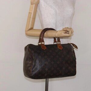 LOUIS VUITTON Monogram Speedy 30 Hand Bag M41526 LV Auth 135166